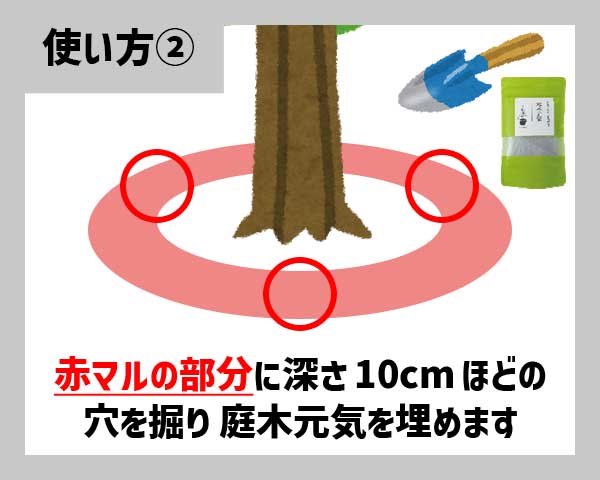 ニワユタカ肥料セットの使い方2