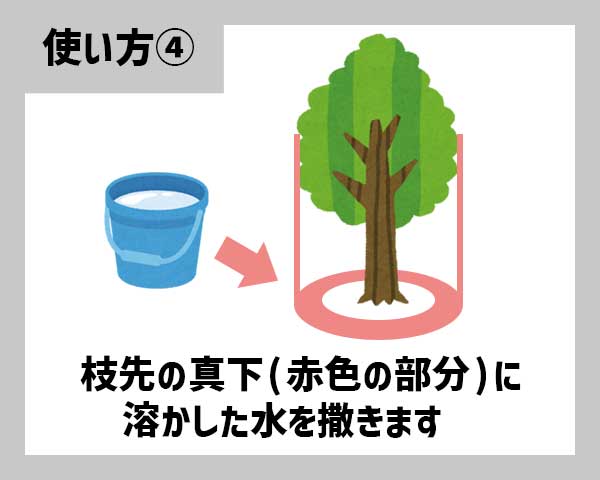 ニワユタカ肥料セットの使い方4